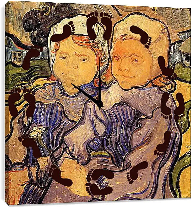 Часы картина - Two Children 2. Винсент Ван Гог