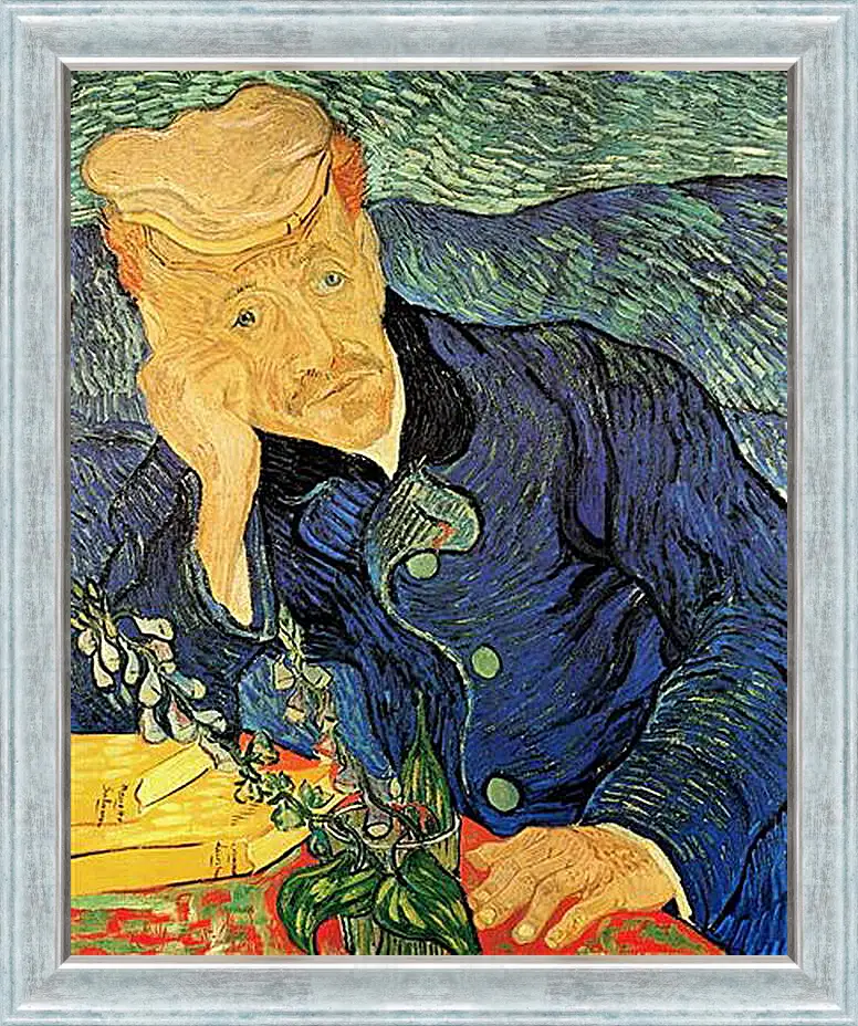 Картина в раме - Portrait of Doctor Gachet 2. Портрет доктора Гаше. Винсент Ван Гог