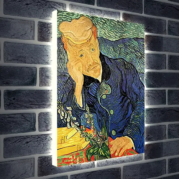 Лайтбокс световая панель - Portrait of Doctor Gachet 2. Портрет доктора Гаше. Винсент Ван Гог
