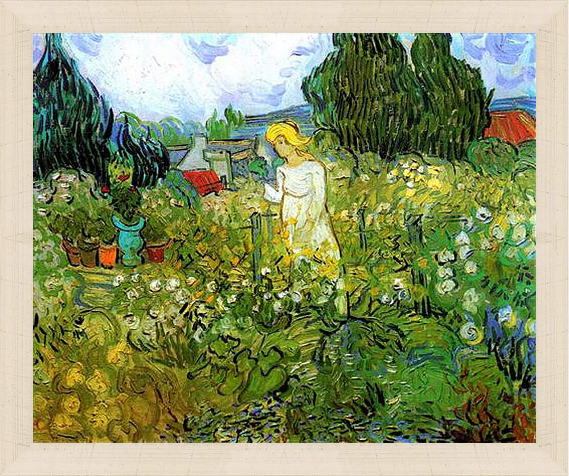 Картина в раме - Marguerite Gachet in the Garden. Винсент Ван Гог