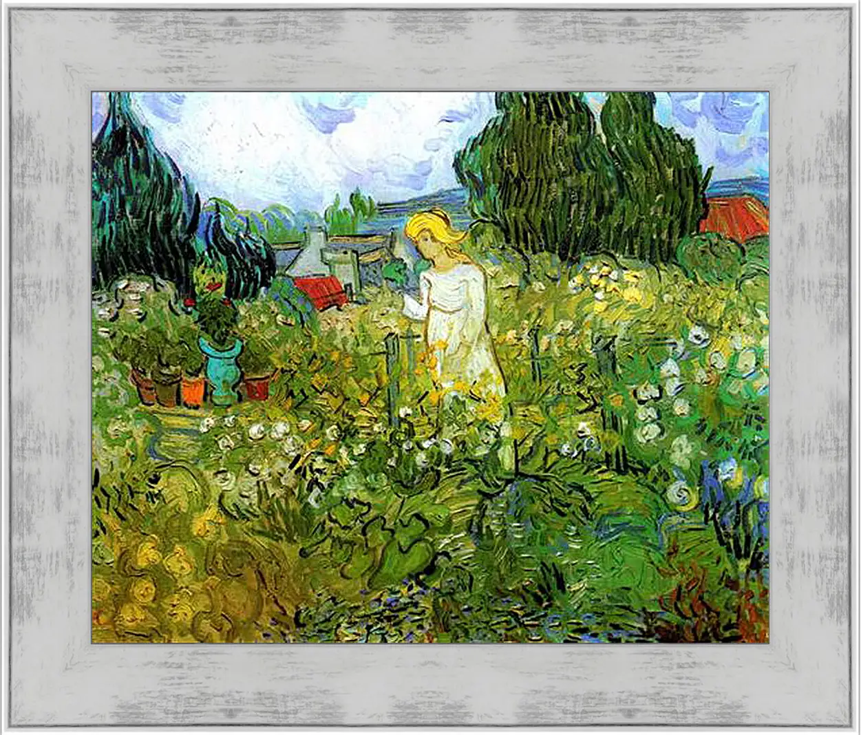 Картина в раме - Marguerite Gachet in the Garden. Винсент Ван Гог