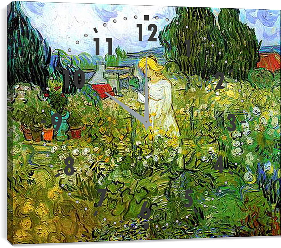 Часы картина - Marguerite Gachet in the Garden. Винсент Ван Гог