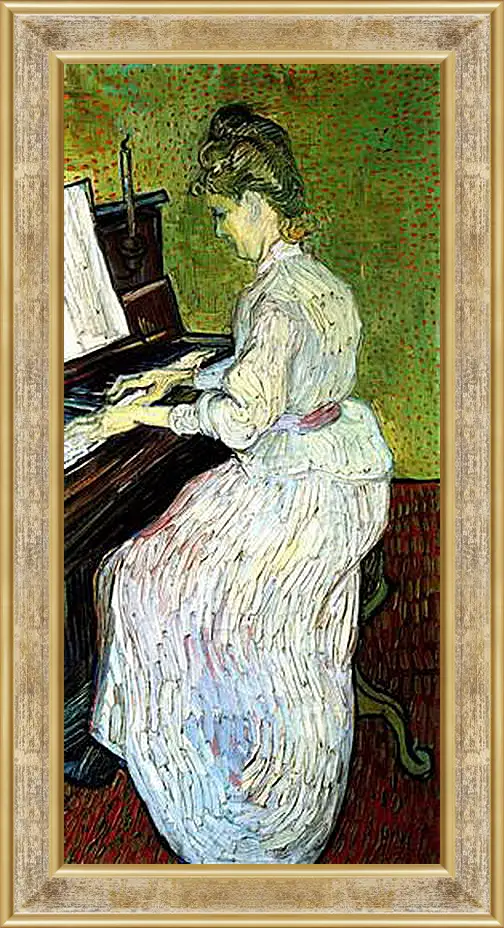 Картина в раме - Marguerite Gachet at the Piano. Винсент Ван Гог