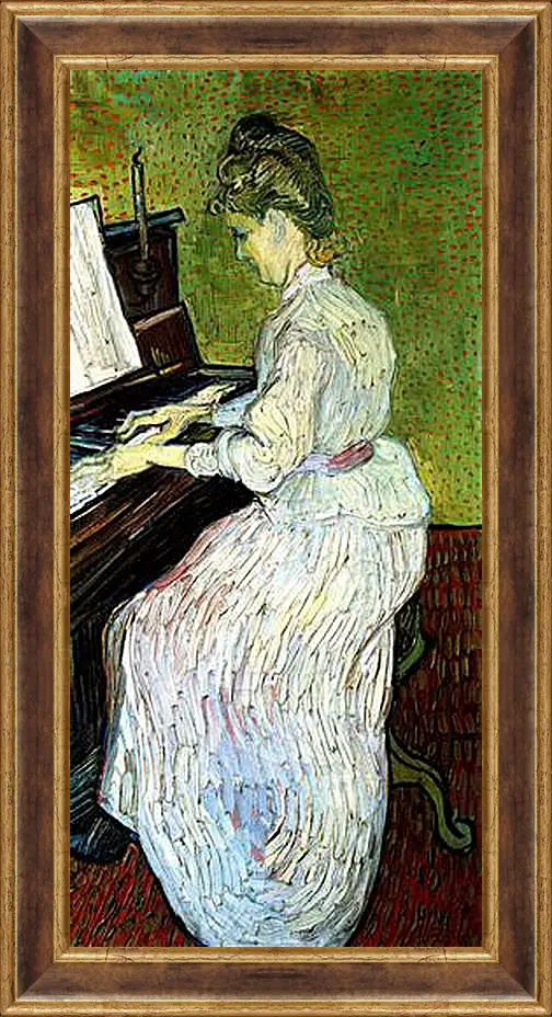 Картина в раме - Marguerite Gachet at the Piano. Винсент Ван Гог