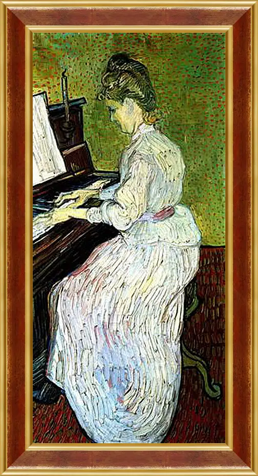 Картина в раме - Marguerite Gachet at the Piano. Винсент Ван Гог