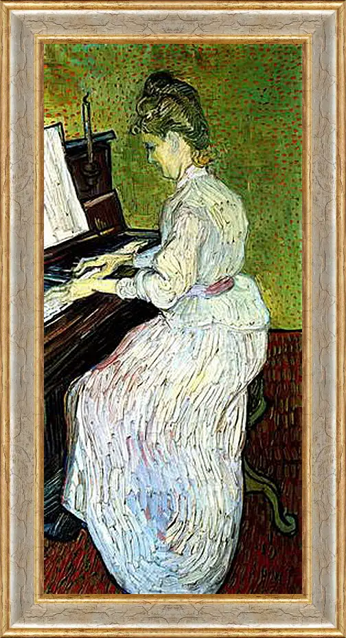 Картина в раме - Marguerite Gachet at the Piano. Винсент Ван Гог