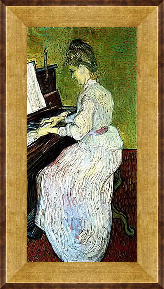 Картина в раме - Marguerite Gachet at the Piano. Винсент Ван Гог