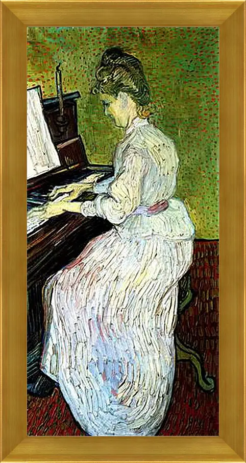 Картина в раме - Marguerite Gachet at the Piano. Винсент Ван Гог