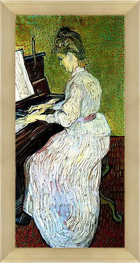 Картина в раме - Marguerite Gachet at the Piano. Винсент Ван Гог