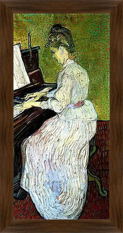 Картина в раме - Marguerite Gachet at the Piano. Винсент Ван Гог