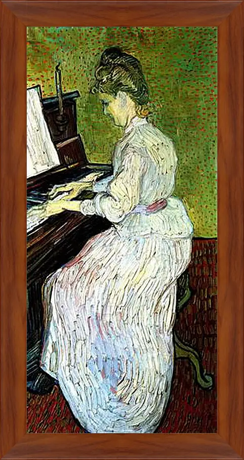 Картина в раме - Marguerite Gachet at the Piano. Винсент Ван Гог