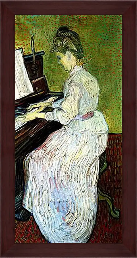 Картина в раме - Marguerite Gachet at the Piano. Винсент Ван Гог