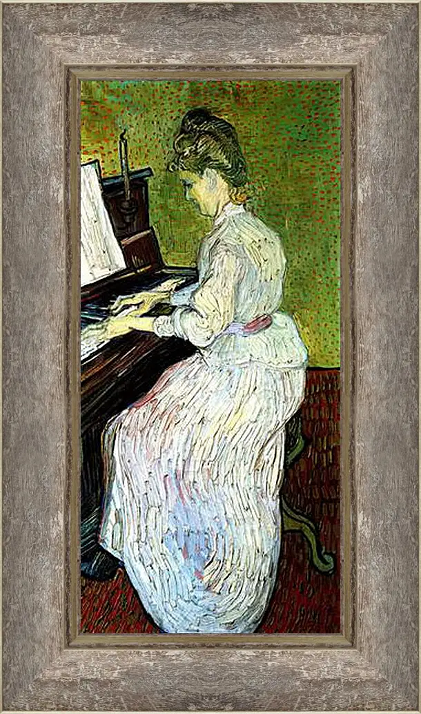 Картина в раме - Marguerite Gachet at the Piano. Винсент Ван Гог