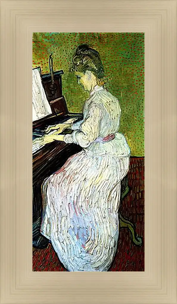 Картина в раме - Marguerite Gachet at the Piano. Винсент Ван Гог