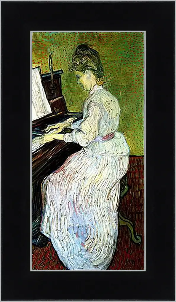 Картина в раме - Marguerite Gachet at the Piano. Винсент Ван Гог