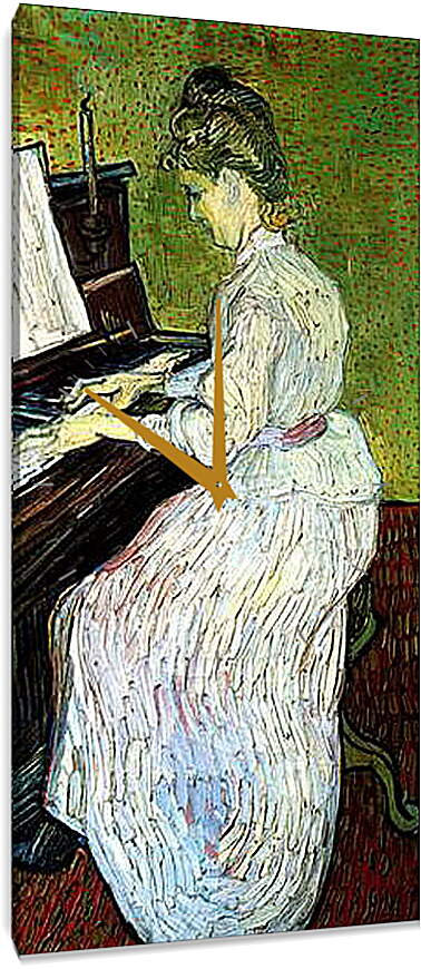 Часы картина - Marguerite Gachet at the Piano. Винсент Ван Гог