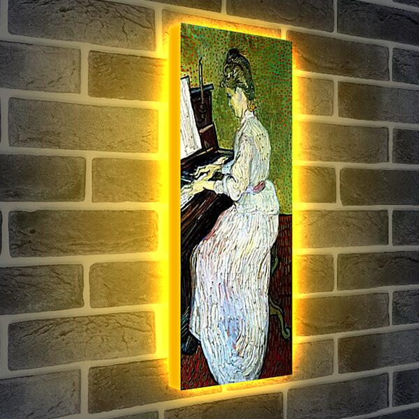 Лайтбокс световая панель - Marguerite Gachet at the Piano. Винсент Ван Гог