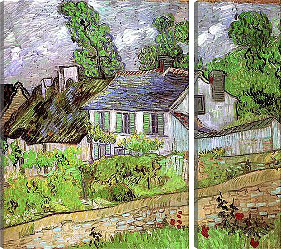 Модульная картина - Houses in Auvers 2. Винсент Ван Гог