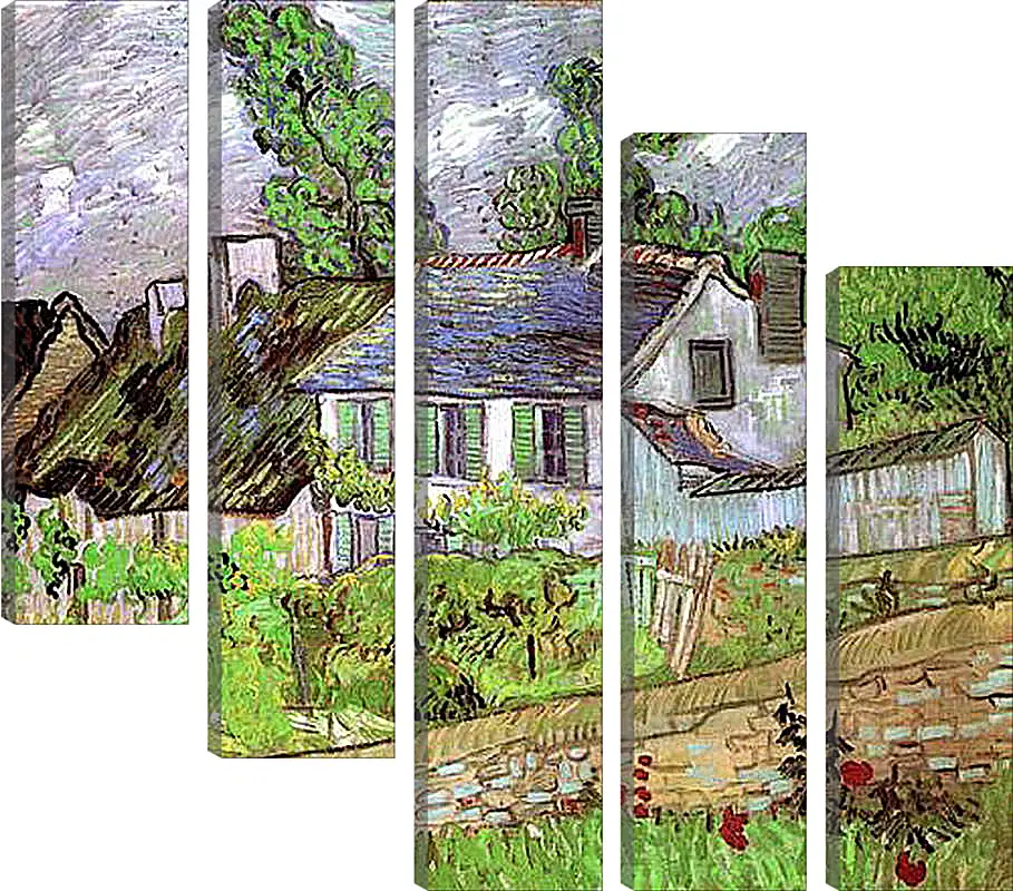Модульная картина - Houses in Auvers 2. Винсент Ван Гог