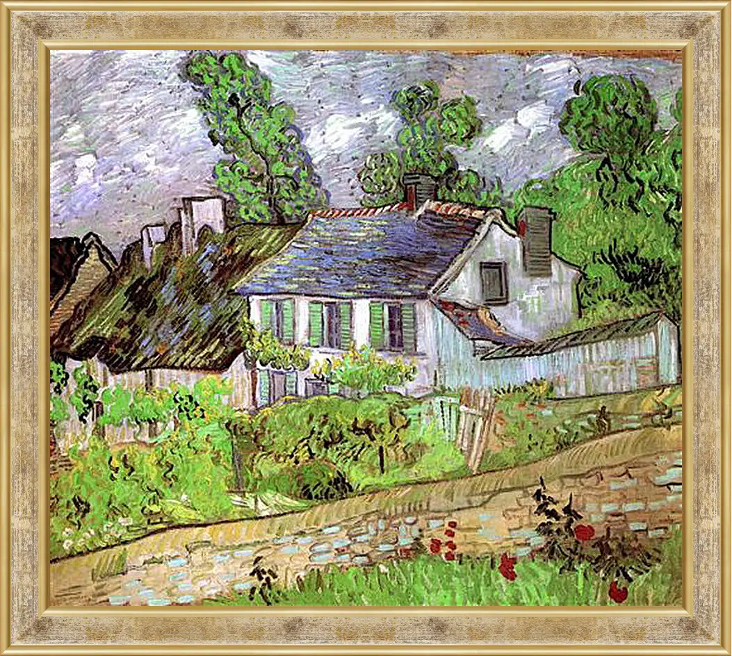 Картина в раме - Houses in Auvers 2. Винсент Ван Гог