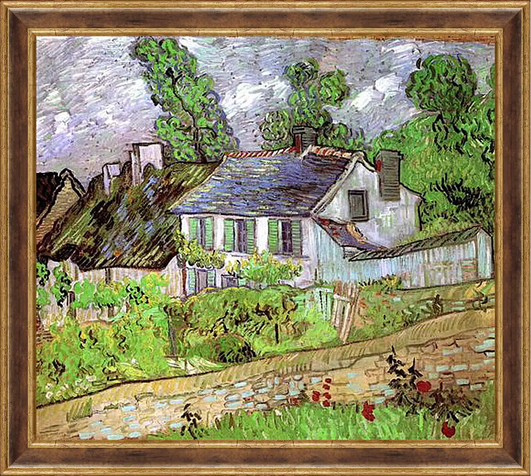 Картина в раме - Houses in Auvers 2. Винсент Ван Гог