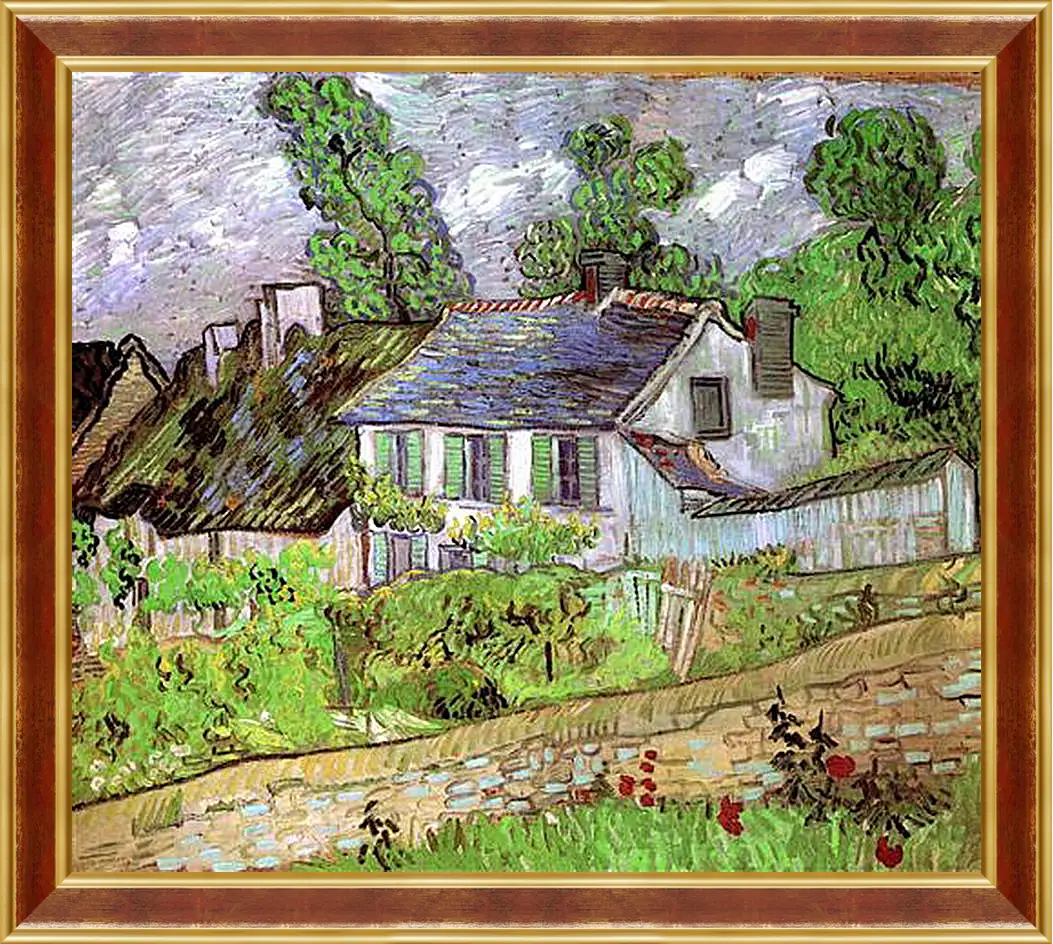 Картина в раме - Houses in Auvers 2. Винсент Ван Гог