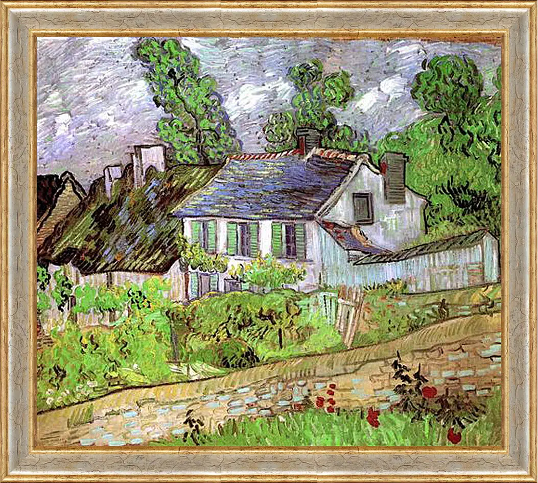 Картина в раме - Houses in Auvers 2. Винсент Ван Гог