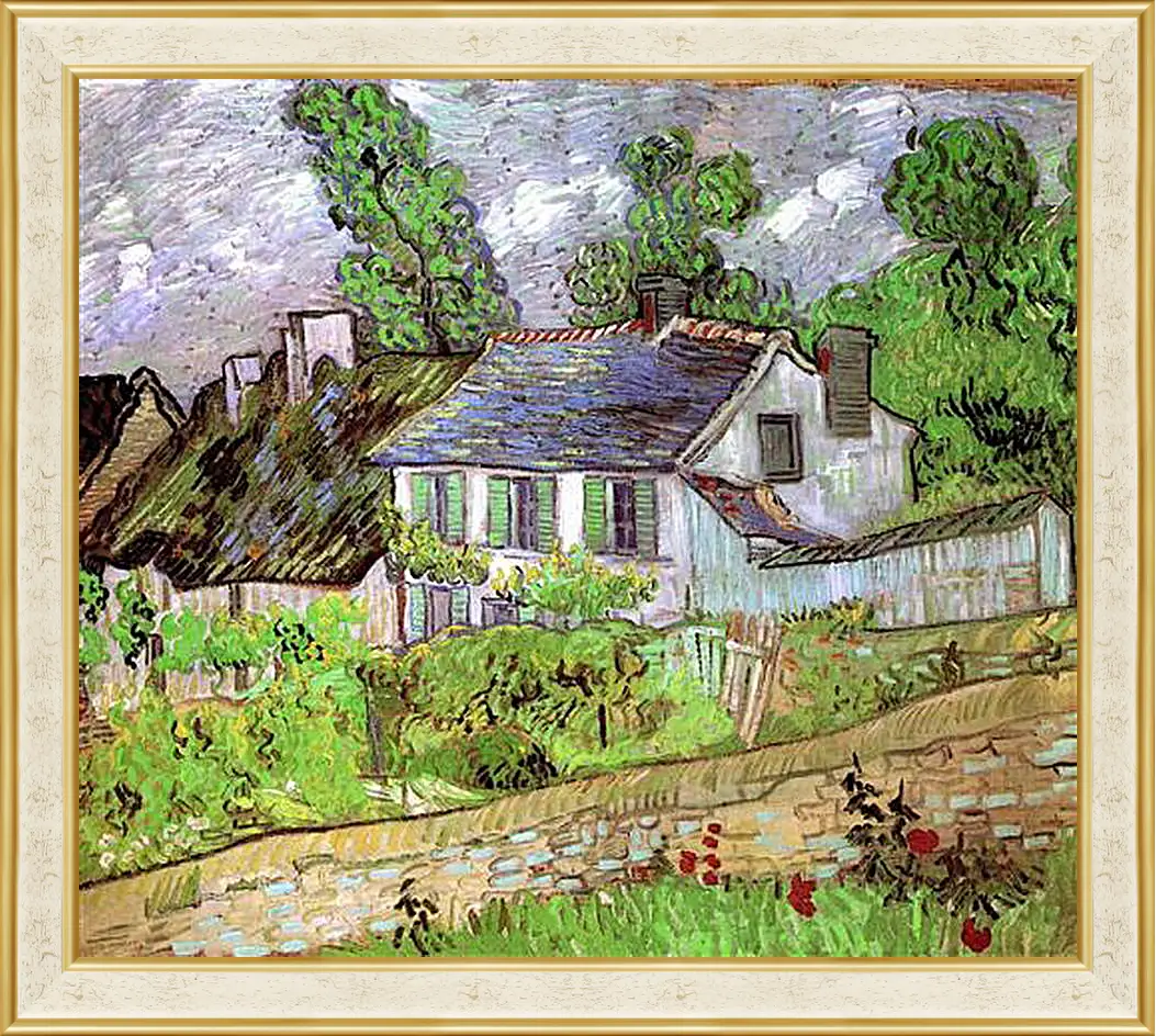 Картина в раме - Houses in Auvers 2. Винсент Ван Гог