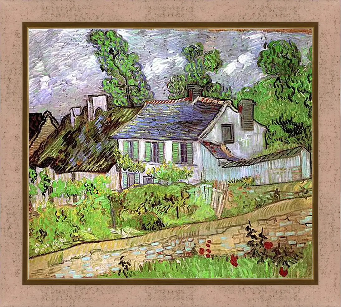 Картина в раме - Houses in Auvers 2. Винсент Ван Гог