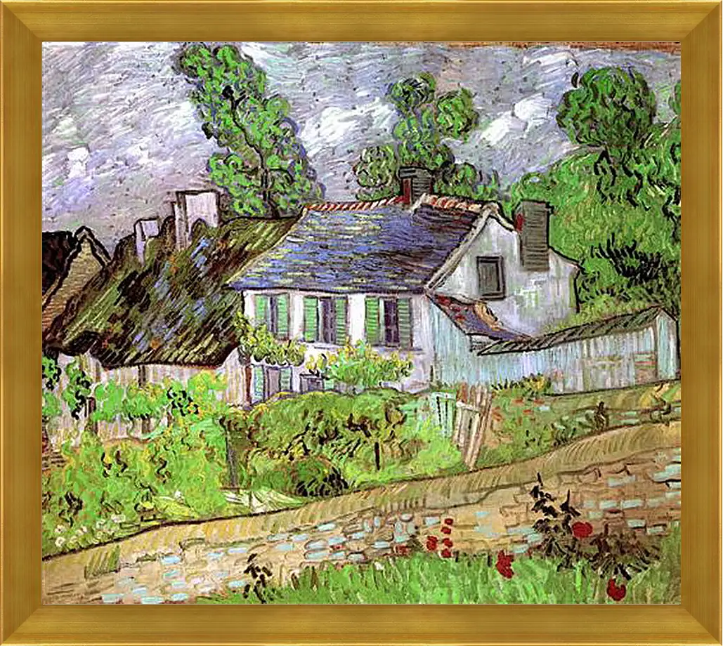 Картина в раме - Houses in Auvers 2. Винсент Ван Гог