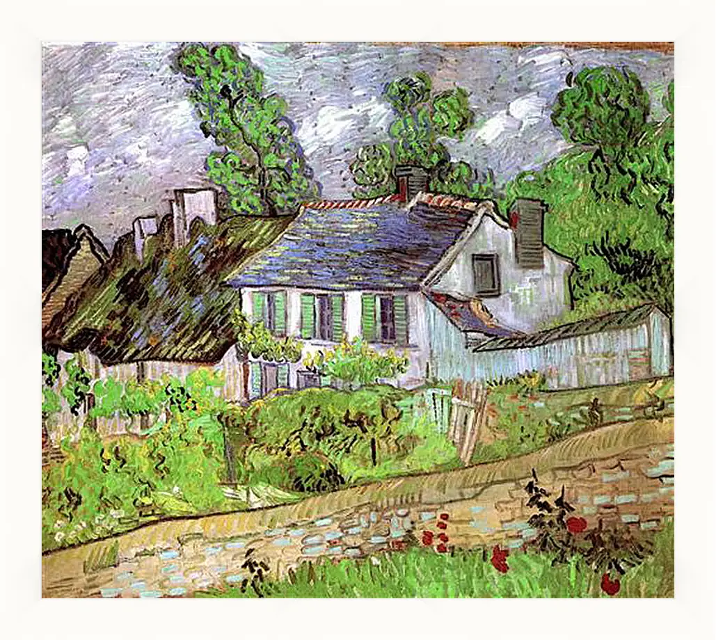 Картина в раме - Houses in Auvers 2. Винсент Ван Гог