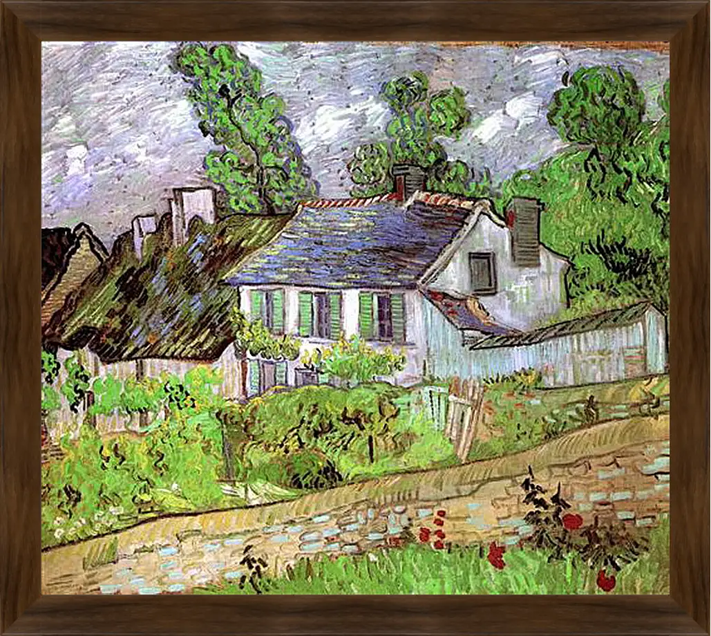 Картина в раме - Houses in Auvers 2. Винсент Ван Гог