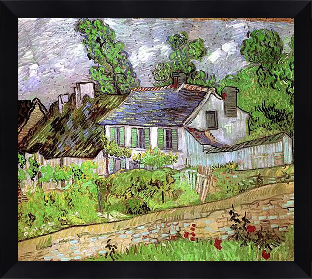 Картина в раме - Houses in Auvers 2. Винсент Ван Гог