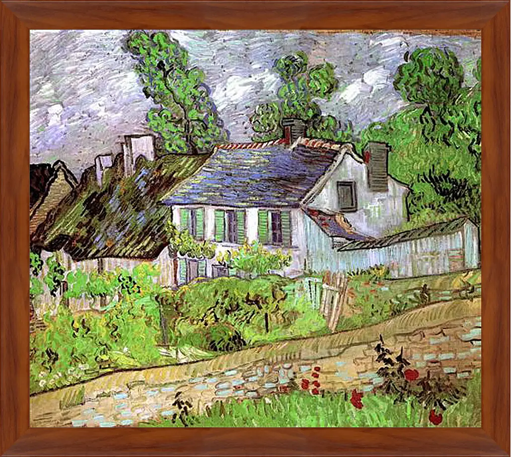 Картина в раме - Houses in Auvers 2. Винсент Ван Гог