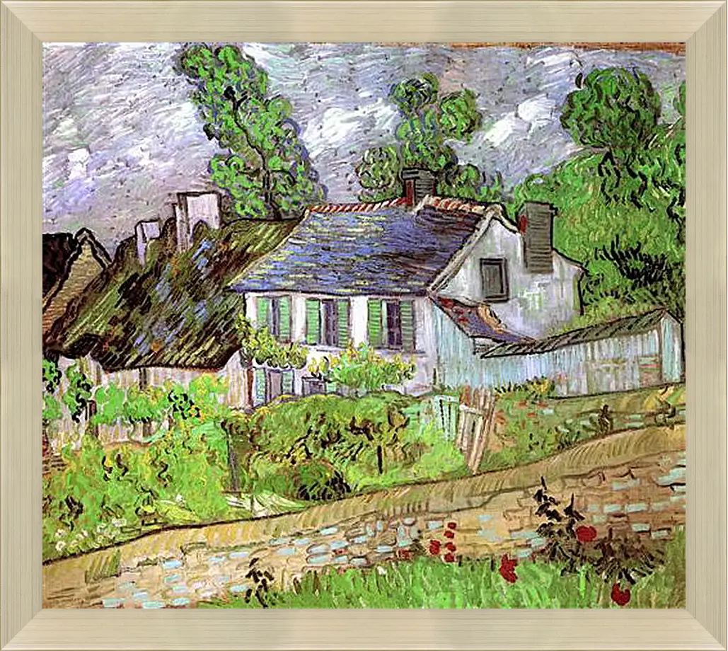 Картина в раме - Houses in Auvers 2. Винсент Ван Гог