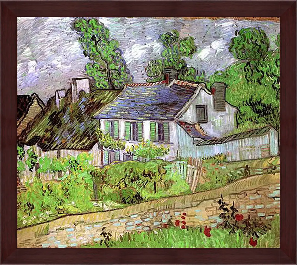 Картина в раме - Houses in Auvers 2. Винсент Ван Гог