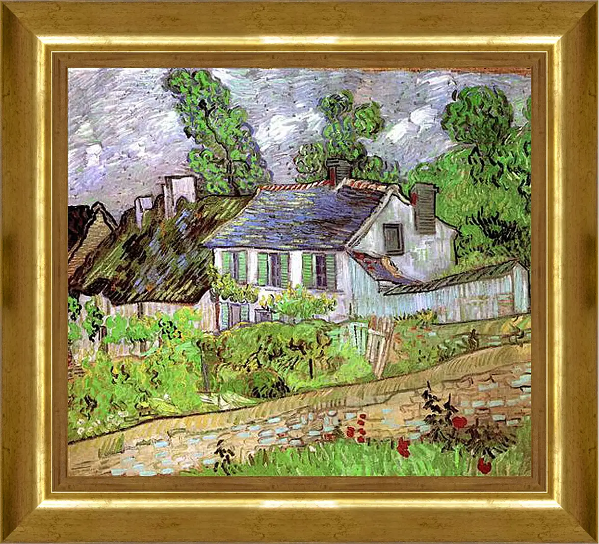 Картина в раме - Houses in Auvers 2. Винсент Ван Гог