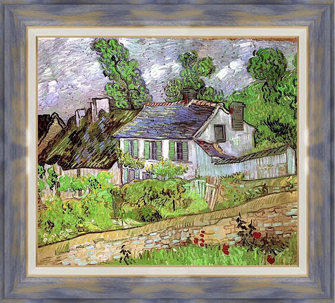 Картина в раме - Houses in Auvers 2. Винсент Ван Гог
