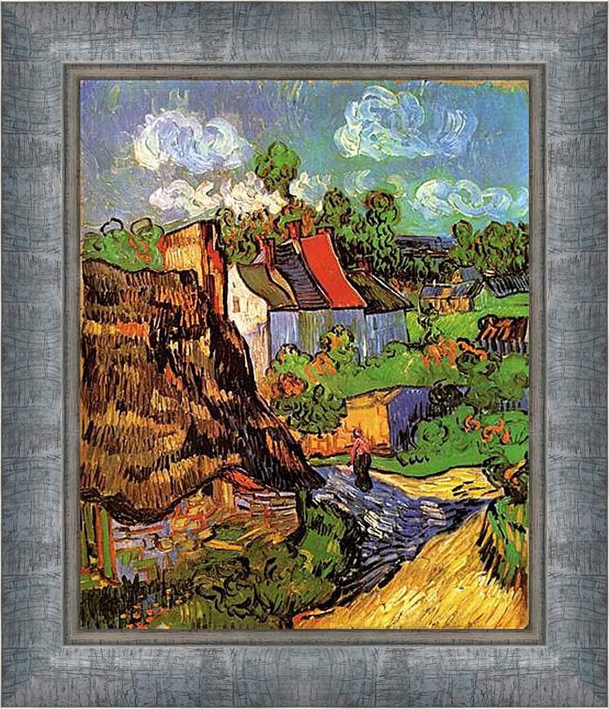Картина в раме - Houses in Auvers. Винсент Ван Гог
