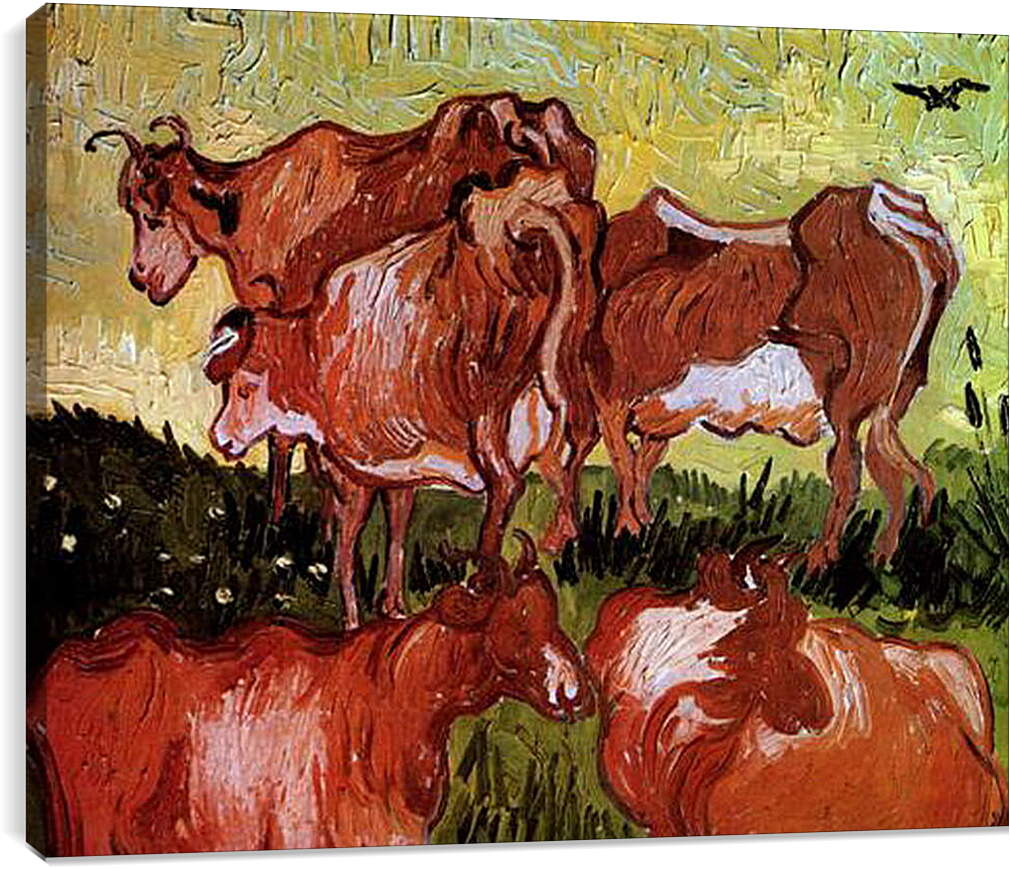 Постер и плакат - Cows after Jordaens. Винсент Ван Гог