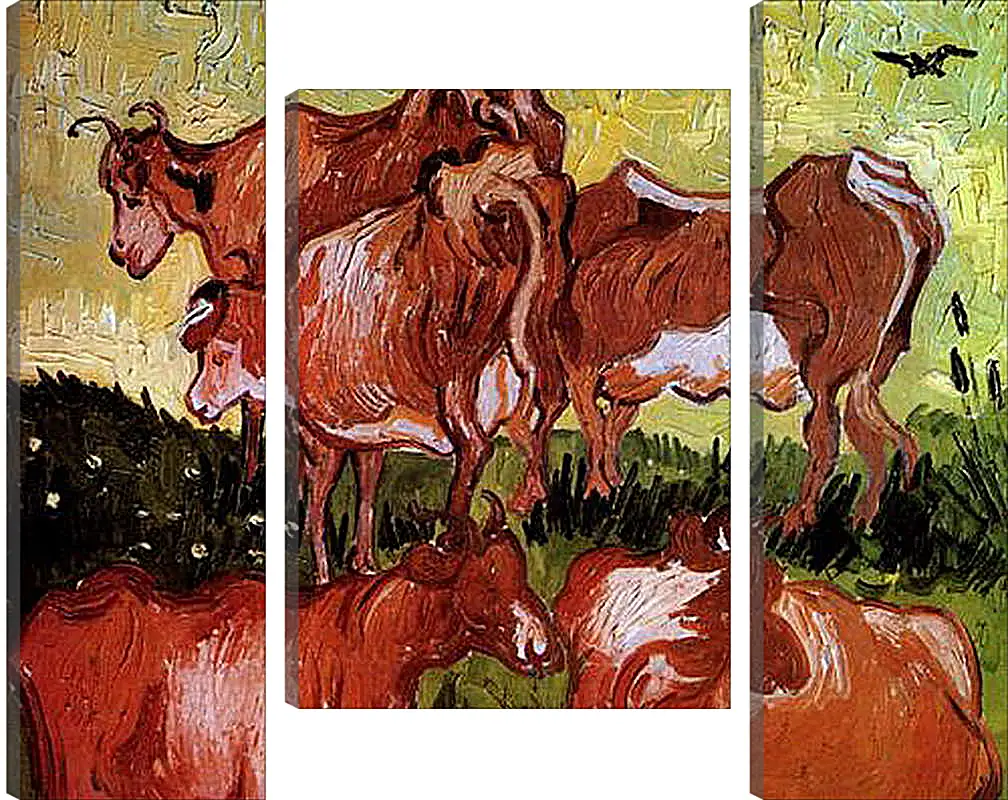 Модульная картина - Cows after Jordaens. Винсент Ван Гог