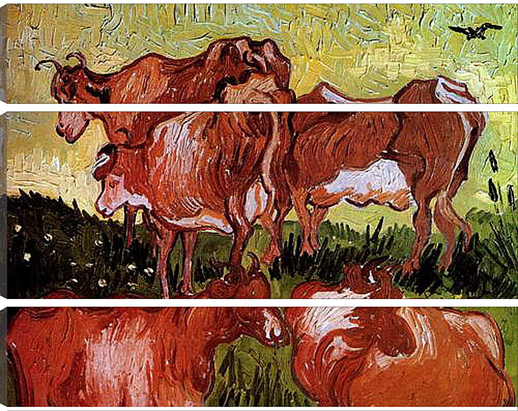 Модульная картина - Cows after Jordaens. Винсент Ван Гог