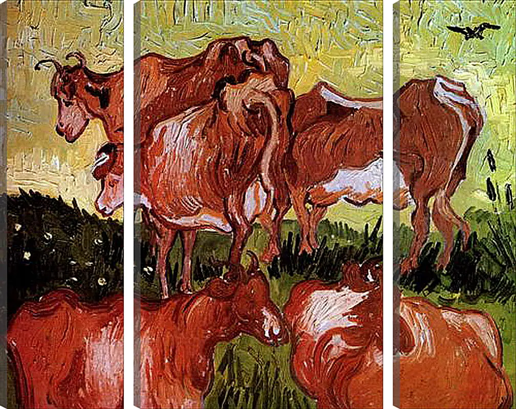 Модульная картина - Cows after Jordaens. Винсент Ван Гог