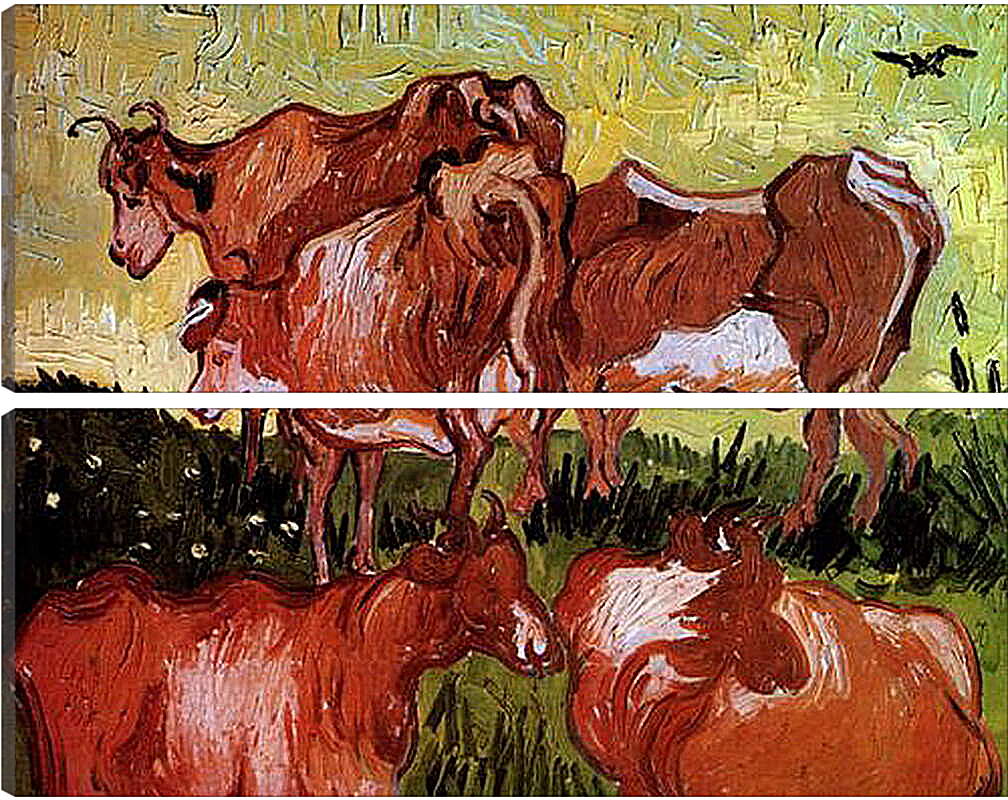 Модульная картина - Cows after Jordaens. Винсент Ван Гог