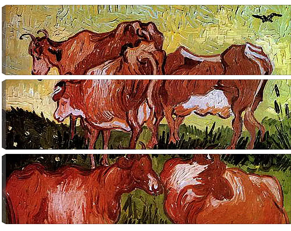 Модульная картина - Cows after Jordaens. Винсент Ван Гог