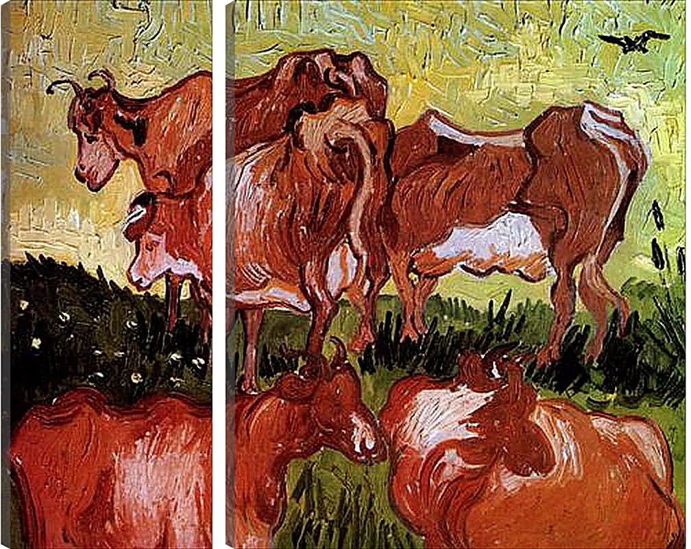 Модульная картина - Cows after Jordaens. Винсент Ван Гог