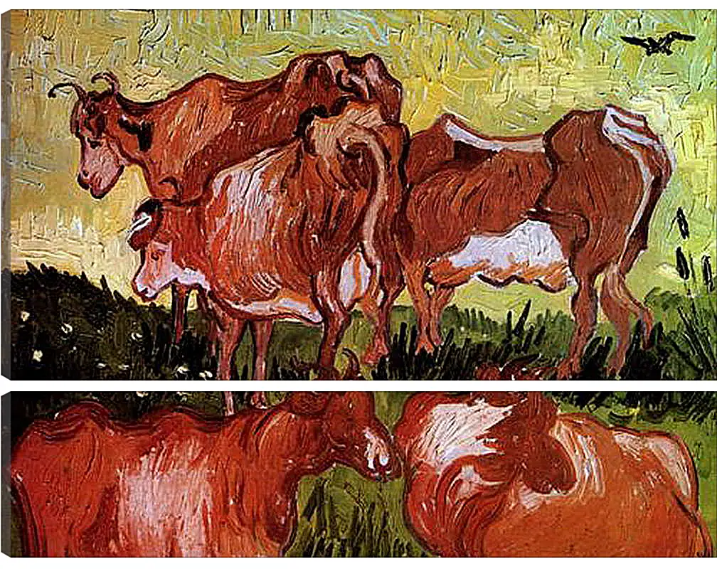 Модульная картина - Cows after Jordaens. Винсент Ван Гог