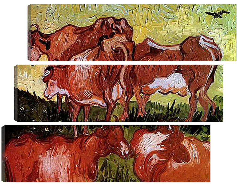 Модульная картина - Cows after Jordaens. Винсент Ван Гог