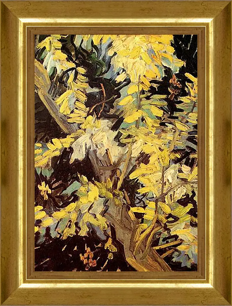 Картина в раме - Blossoming Acacia Branches. Винсент Ван Гог