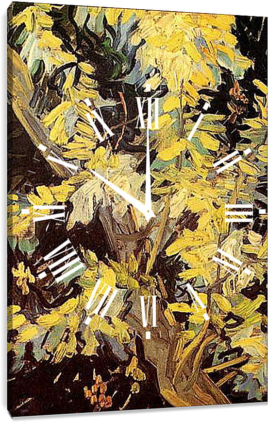Часы картина - Blossoming Acacia Branches. Винсент Ван Гог
